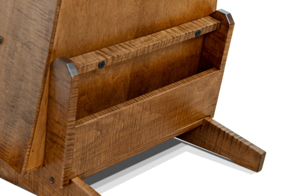 ClimaStand Triangle Humidor with Base - Flamed Maple with Boston Stain