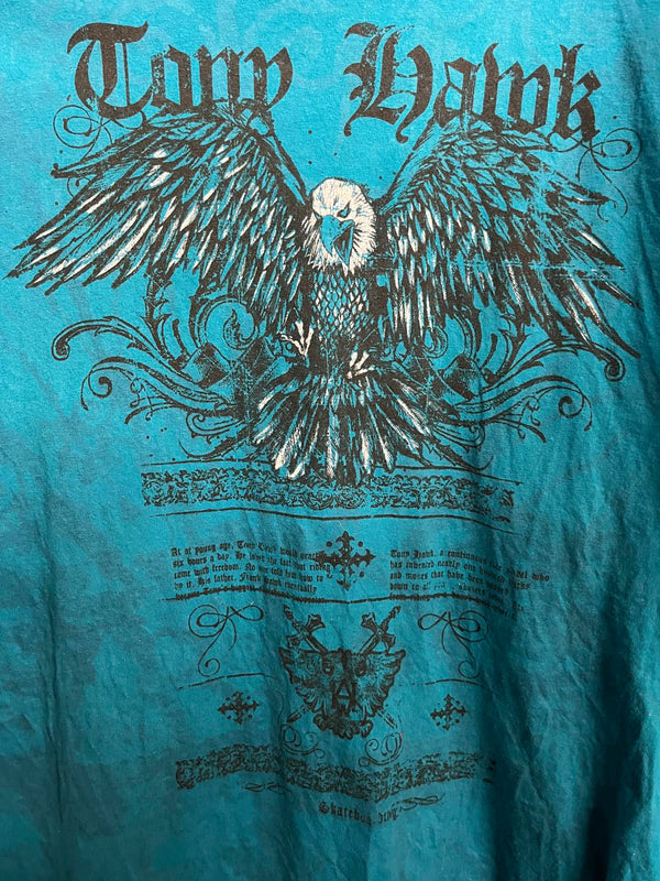 Y2K Tony Hawk Skate Tee - Screeching Hawk T-shirt - XL