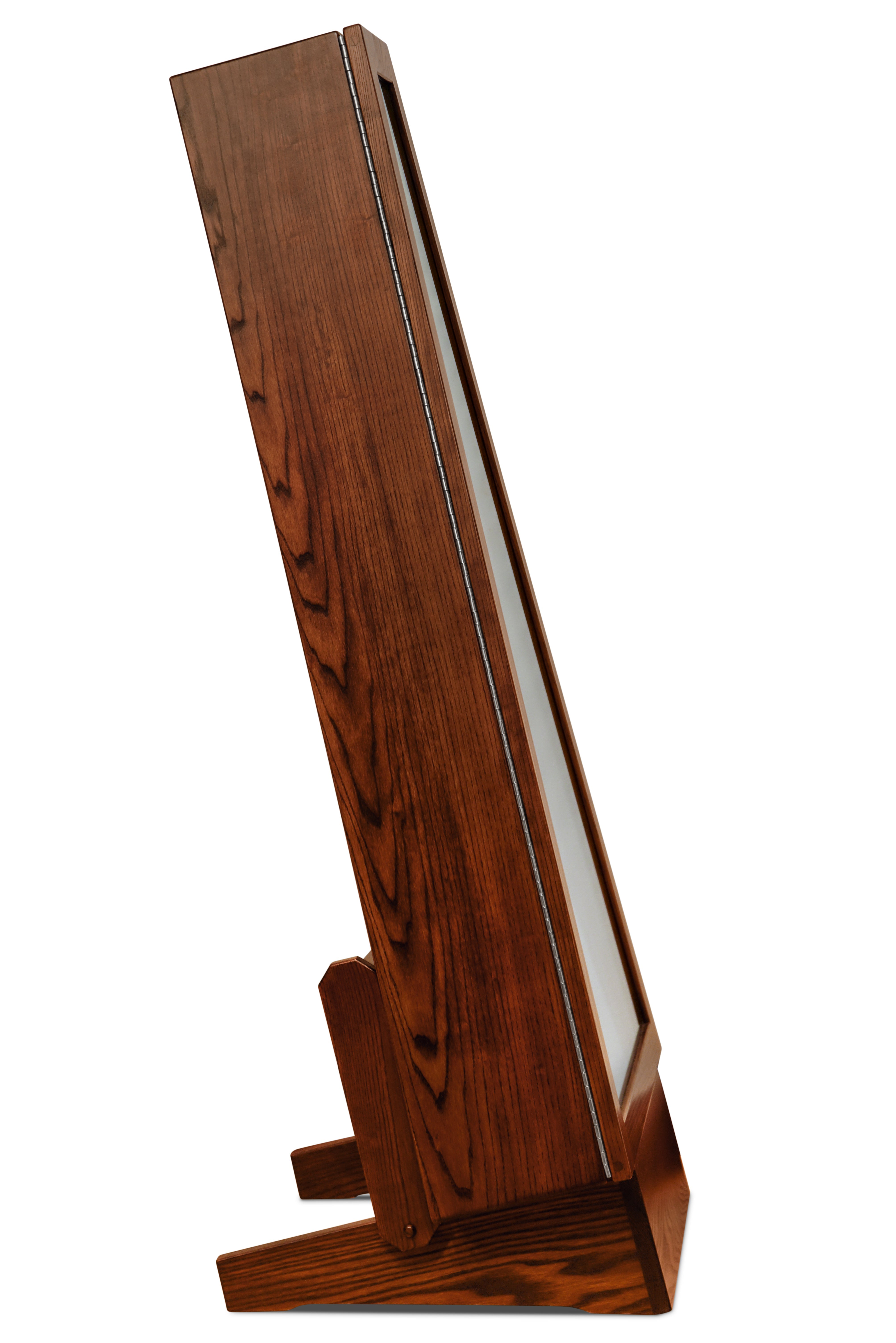 ClimaStand Triangle Humidor with Base - Northern White Ash with Rich Tobacco Stain