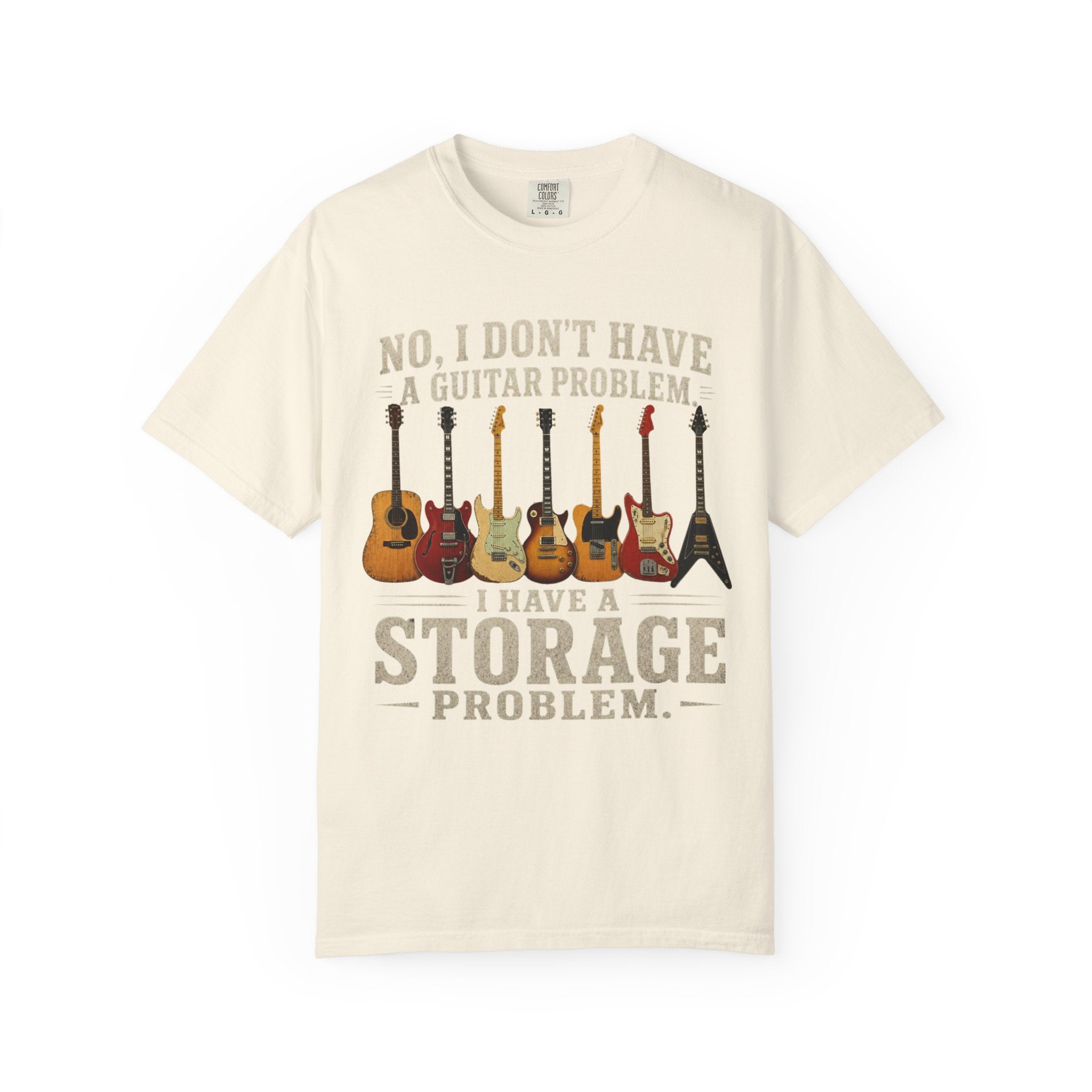 No I Don't Have A Guitar Problem Shirt | Funny Guitar Collector T-Shirt | Vintage Guitarist Gift Tee | Music Lover Shirt