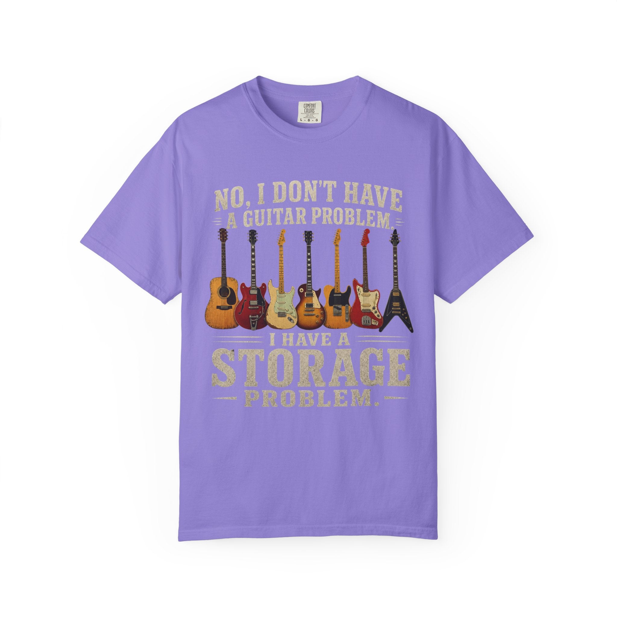 No I Don't Have A Guitar Problem Shirt | Funny Guitar Collector T-Shirt | Vintage Guitarist Gift Tee | Music Lover Shirt