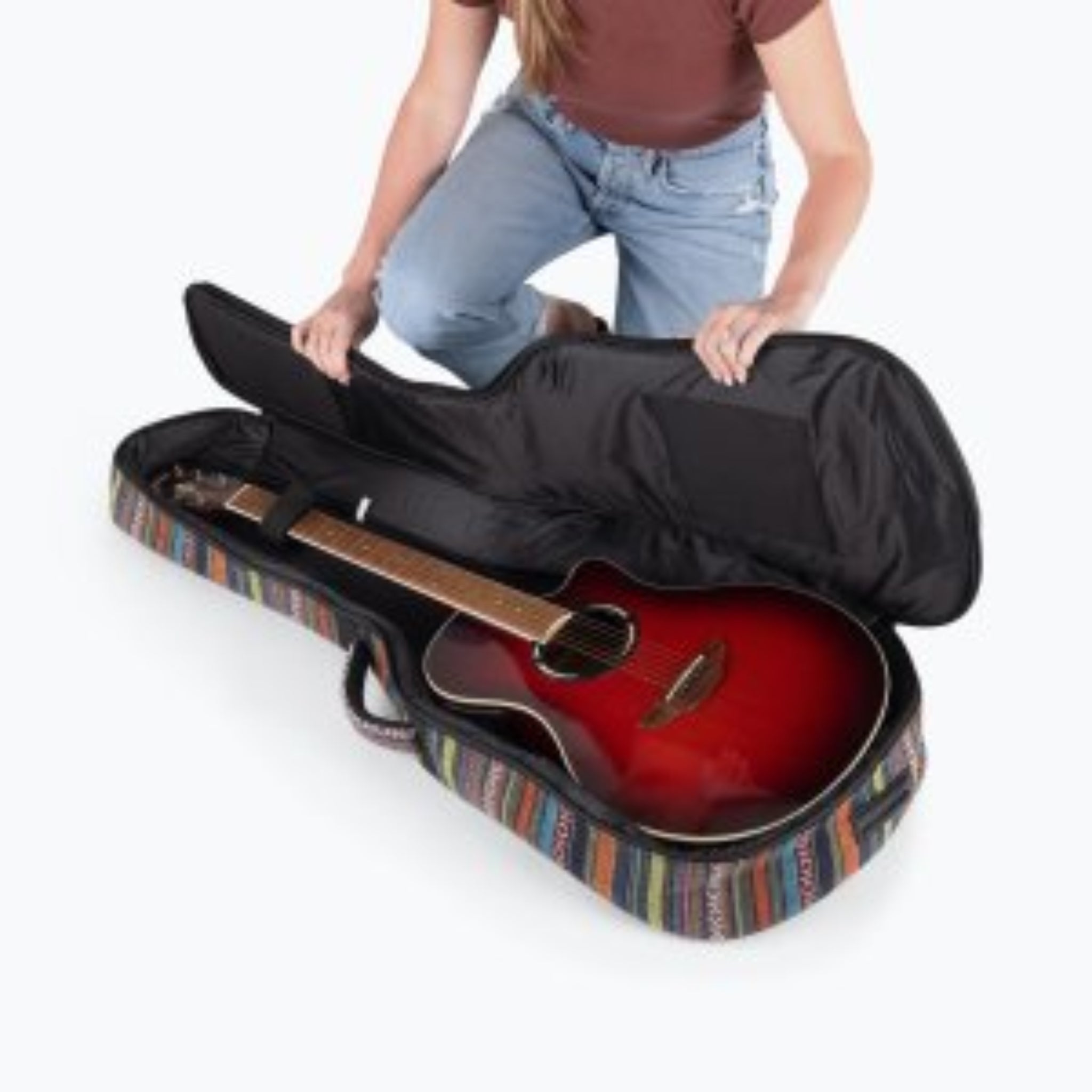 Striped Guitar Bag (Acoustic) — interior