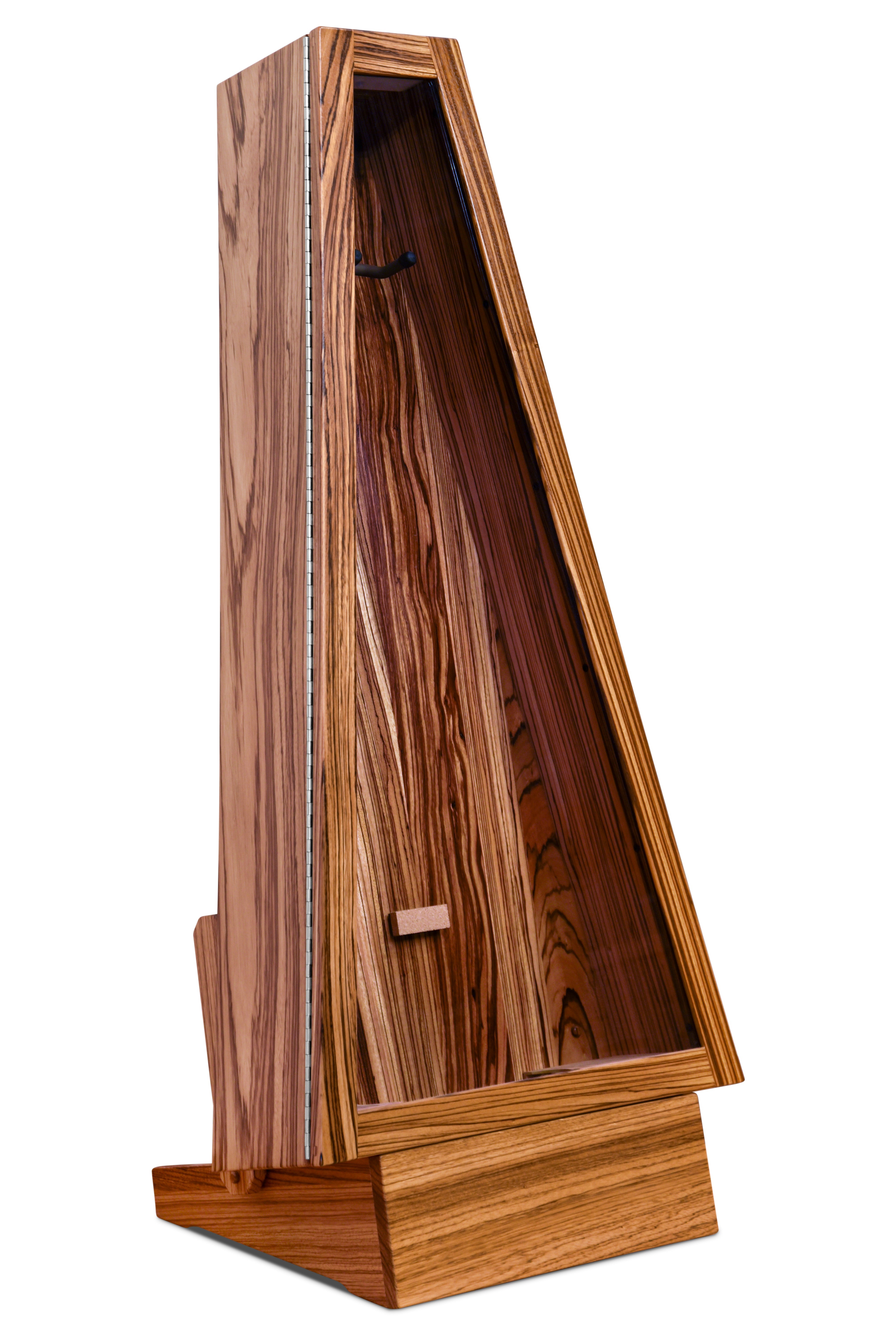 ClimaStand Triangle Humidor with Base - Zebrawood