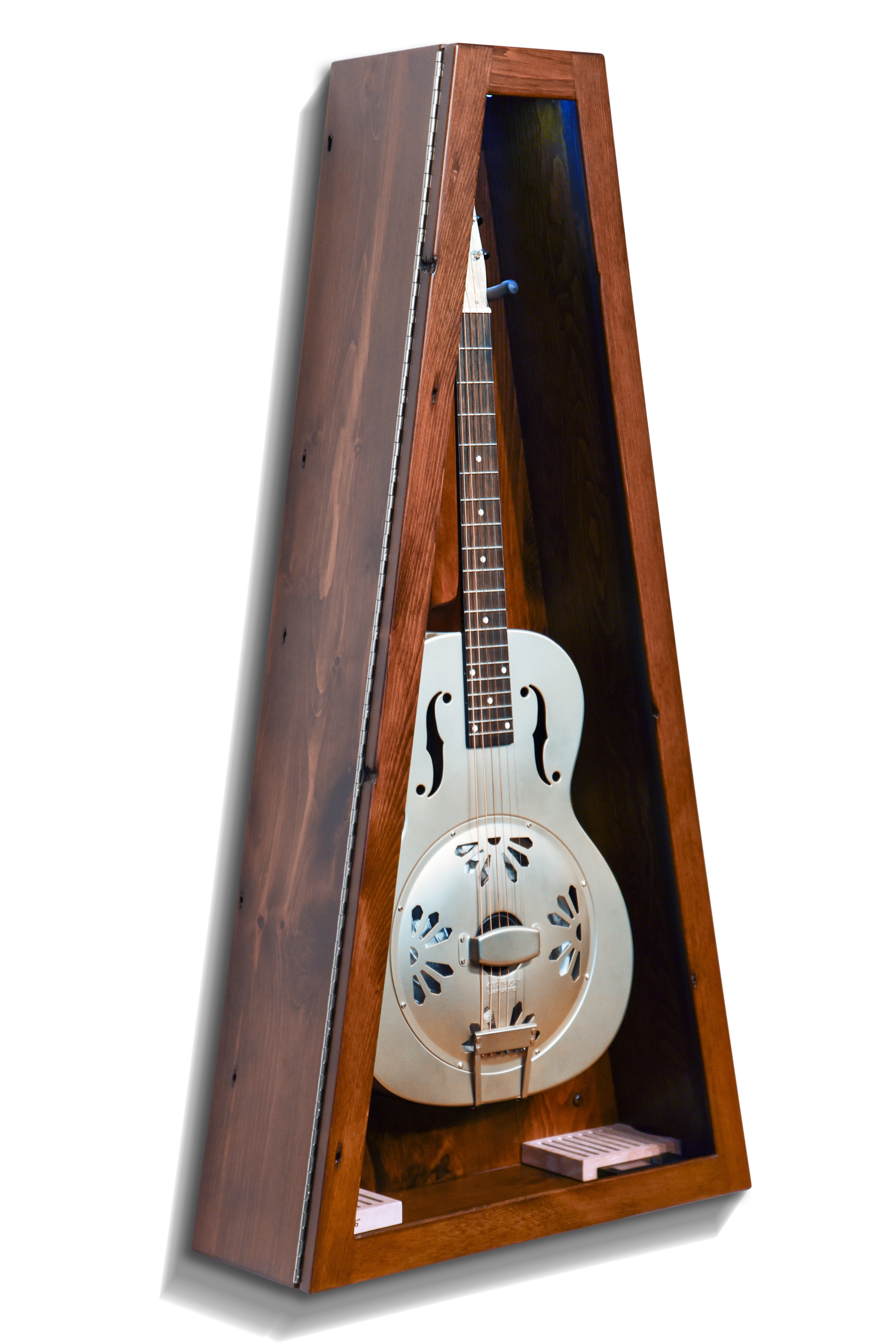 ClimaCase Triangle Humidor - 300 Year Old Reclaimed Wood with Boston Stain