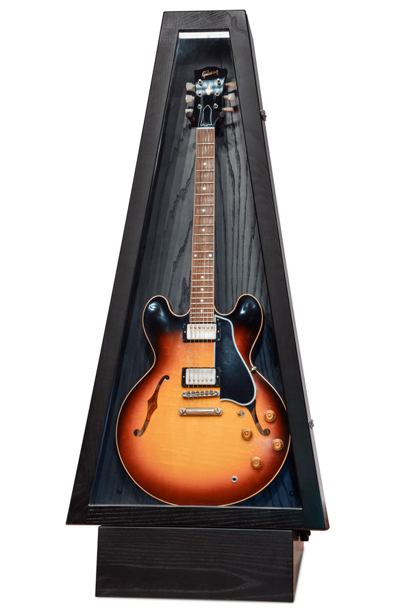 ClimaStand Triangle Humidor with Base - Northern White Ash with Piano Black