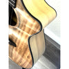 Top-down view of the solid Myrtlewood body, top, side, and cutaway on Breedlove Oregon Dreadnought Concerto CE – serial 30844