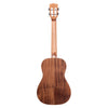 Kala KA-SA-B all-solid acacia baritone ukulele, full back view showing figured acacia and mahogany neck