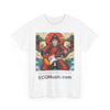 Rockin' Samurai Tee | Unisex Heavy Cotton Shirt, Guitar Lover Gift, Music Enthusiast Apparel, Unique Artwork Tee, Casual Wear