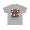 Rockin' Samurai Tee | Unisex Heavy Cotton Shirt, Guitar Lover Gift, Music Enthusiast Apparel, Unique Artwork Tee, Casual Wear