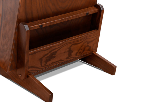 ClimaStand Triangle Humidor with Base - Northern White Ash with Coffee Stain