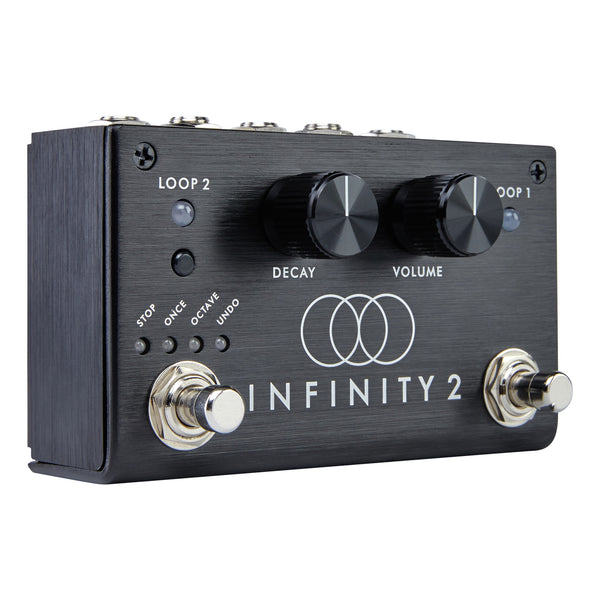 Pigtronix Infinity Looper 2 SPL2 looper pedal, angled view from the left