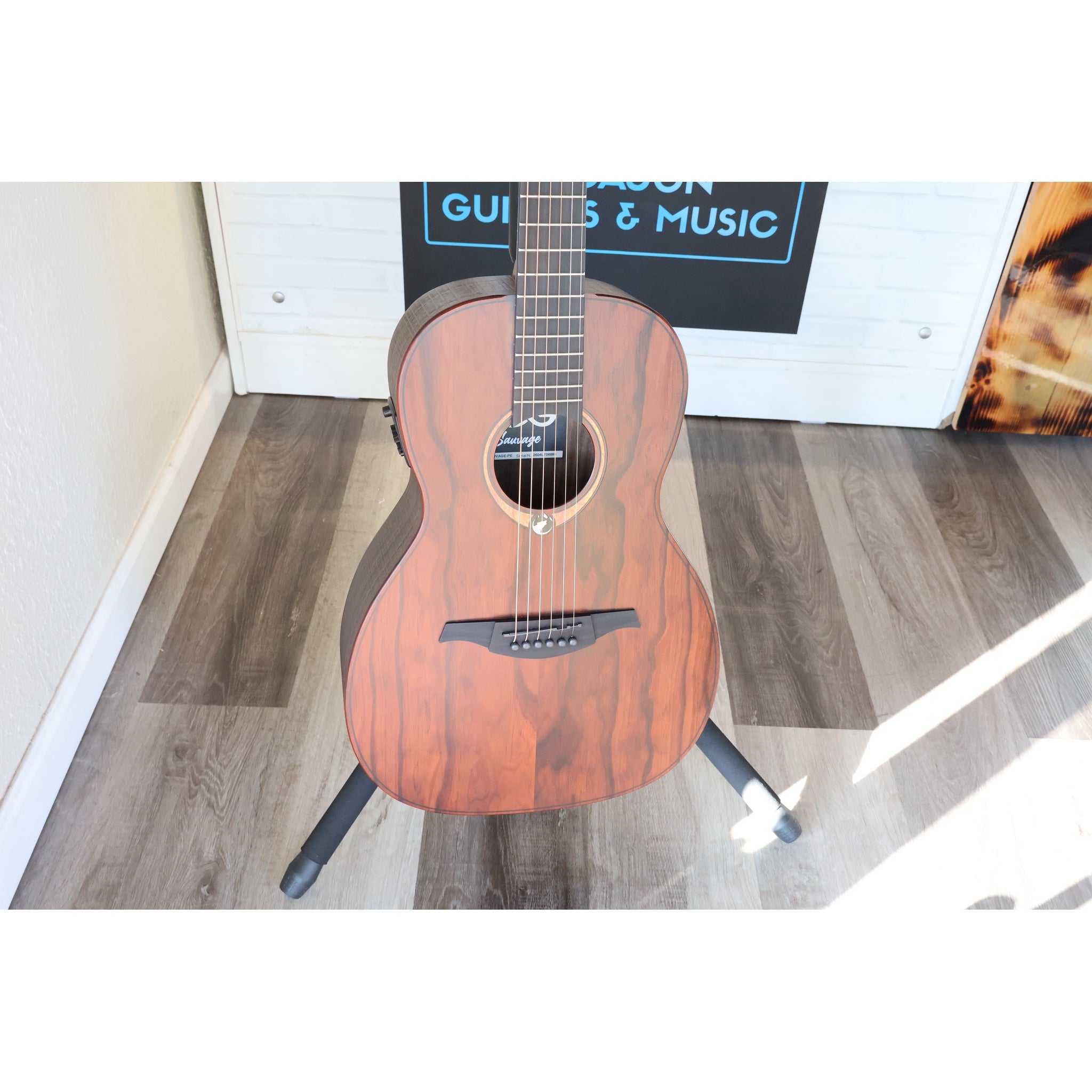 Lâg Sauvage PE Parlor Acoustic-Electric Guitar