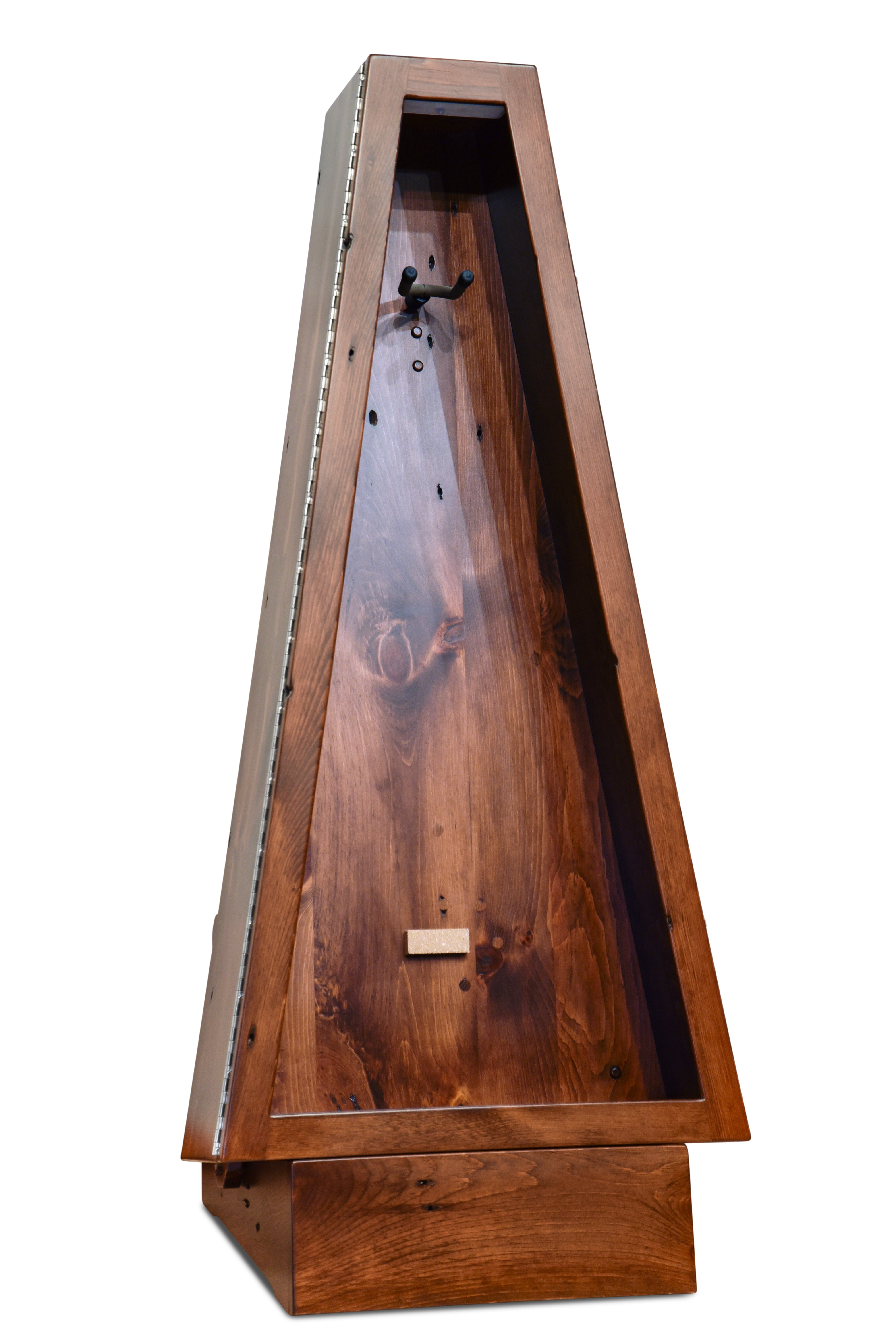 ClimaStand Triangle Humidor with Base - 300 Year Old Reclaimed Wood with Boston Stain