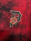 Primitive Skateboarding T-shirt - Black/Red Rose Tie Dye -M