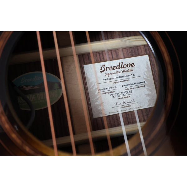 Breedlove Performer Pro Concertina Acoustic-Electric – Tobacco Burst | European Spruce / Rosewood | Fishman Flex Plus-T | Hardshell Case Included