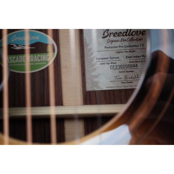 Breedlove Performer Pro Concertina Acoustic-Electric – Tobacco Burst | European Spruce / Rosewood | Fishman Flex Plus-T | Hardshell Case Included