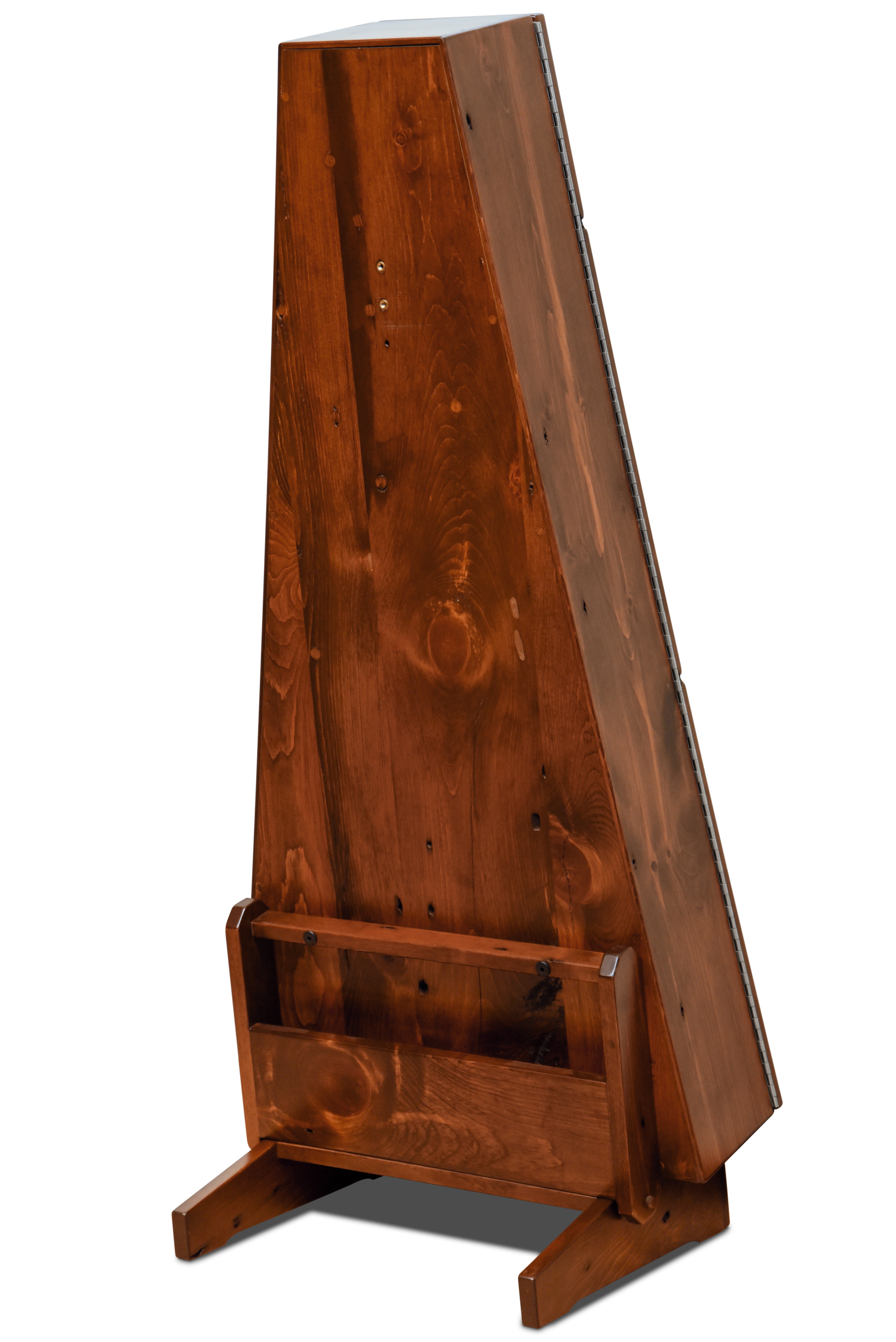 ClimaStand Triangle Humidor with Base - 300 Year Old Reclaimed Wood with Boston Stain