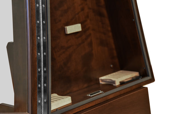 ClimaStand Triangle Humidor with Base - Cherry with Onyx Stain