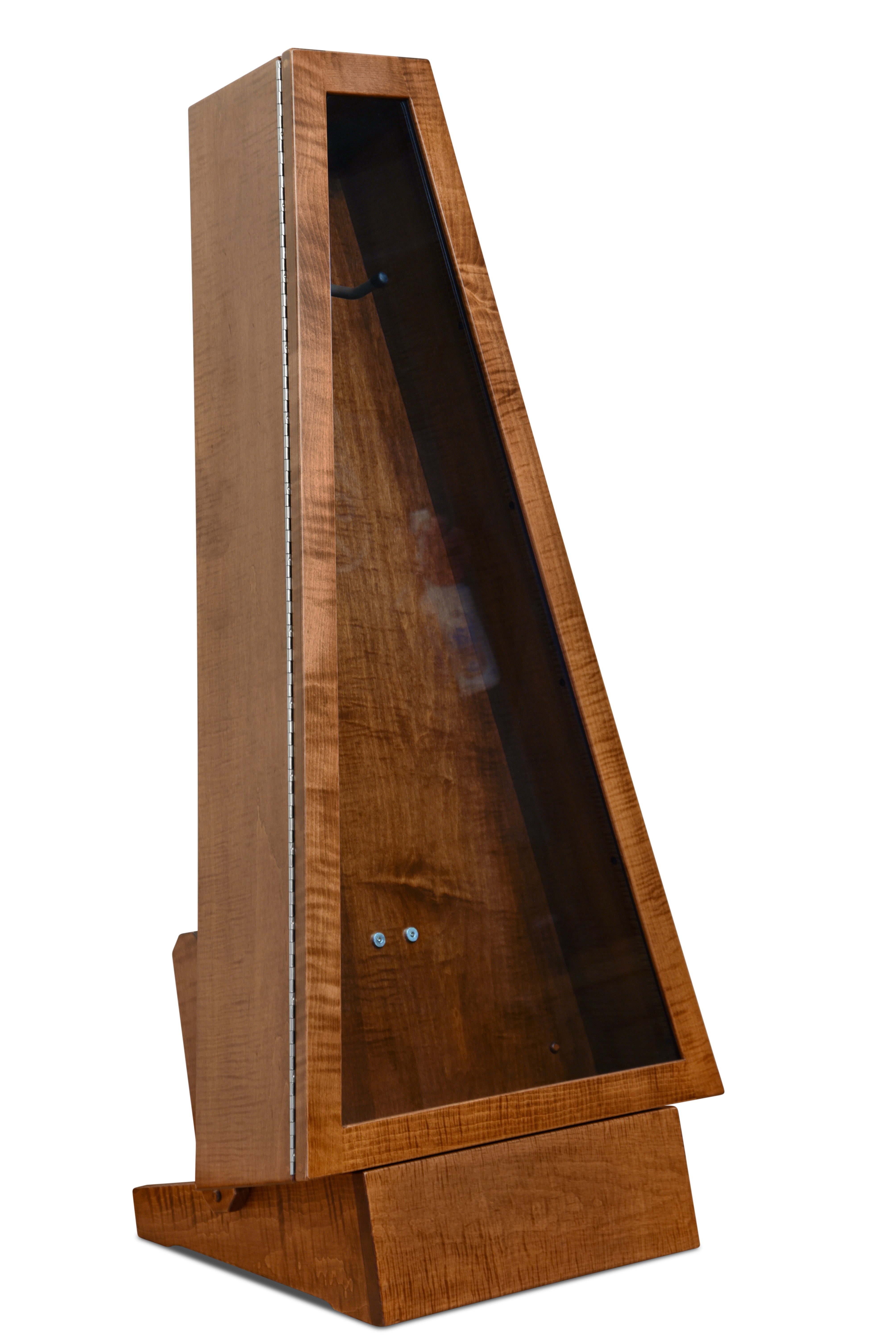 ClimaStand Triangle Humidor with Base - Flamed Maple with Boston Stain