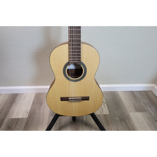 Protégé by Córdoba C1M 3/4 classical guitar, front view of body with mosaic rosette