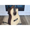 Kala KA-SSEBY-B-CE Solid Spruce Striped Ebony Baritone Acoustic-Electric Ukulele