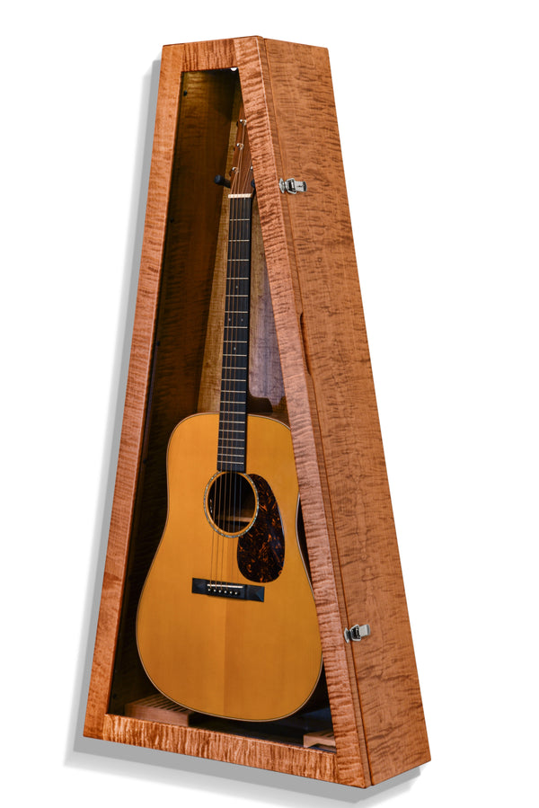 ClimaCase Triangle Humidor - Flamed Maple with Provincial Stain