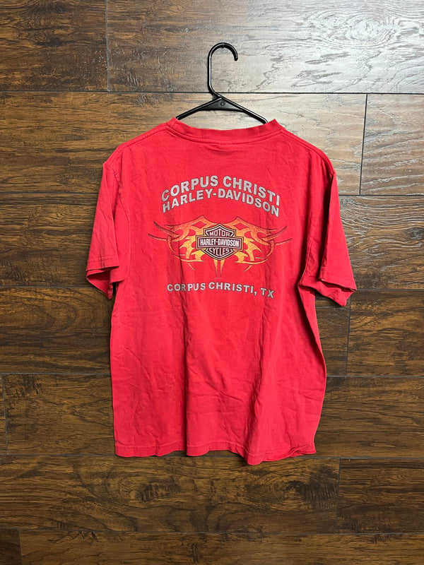 Y2K Harley Davidson T-shirt Corpus Christi Texas Y2K Tee -L