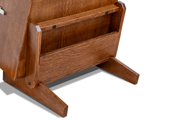 ClimaStand Triangle Humidor with Base - Quartersawn White Oak with Boston Stain