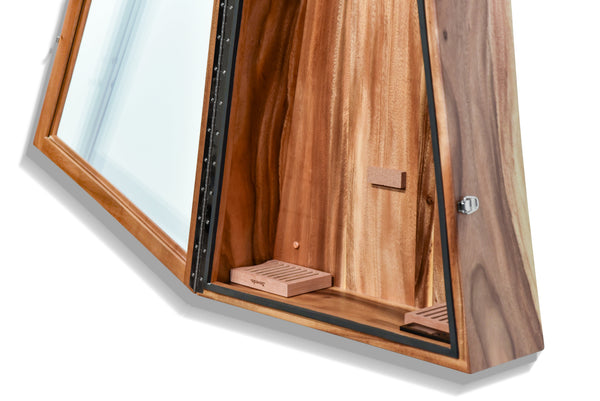 ClimaCase Triangle Humidor - Monkeypod