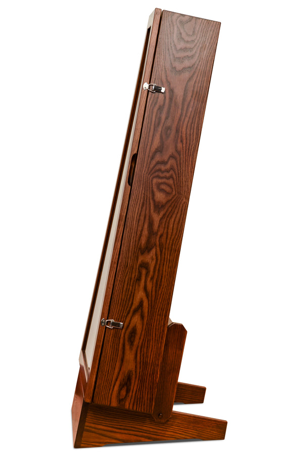 ClimaStand Triangle Humidor with Base - Northern White Ash with Rich Tobacco Stain