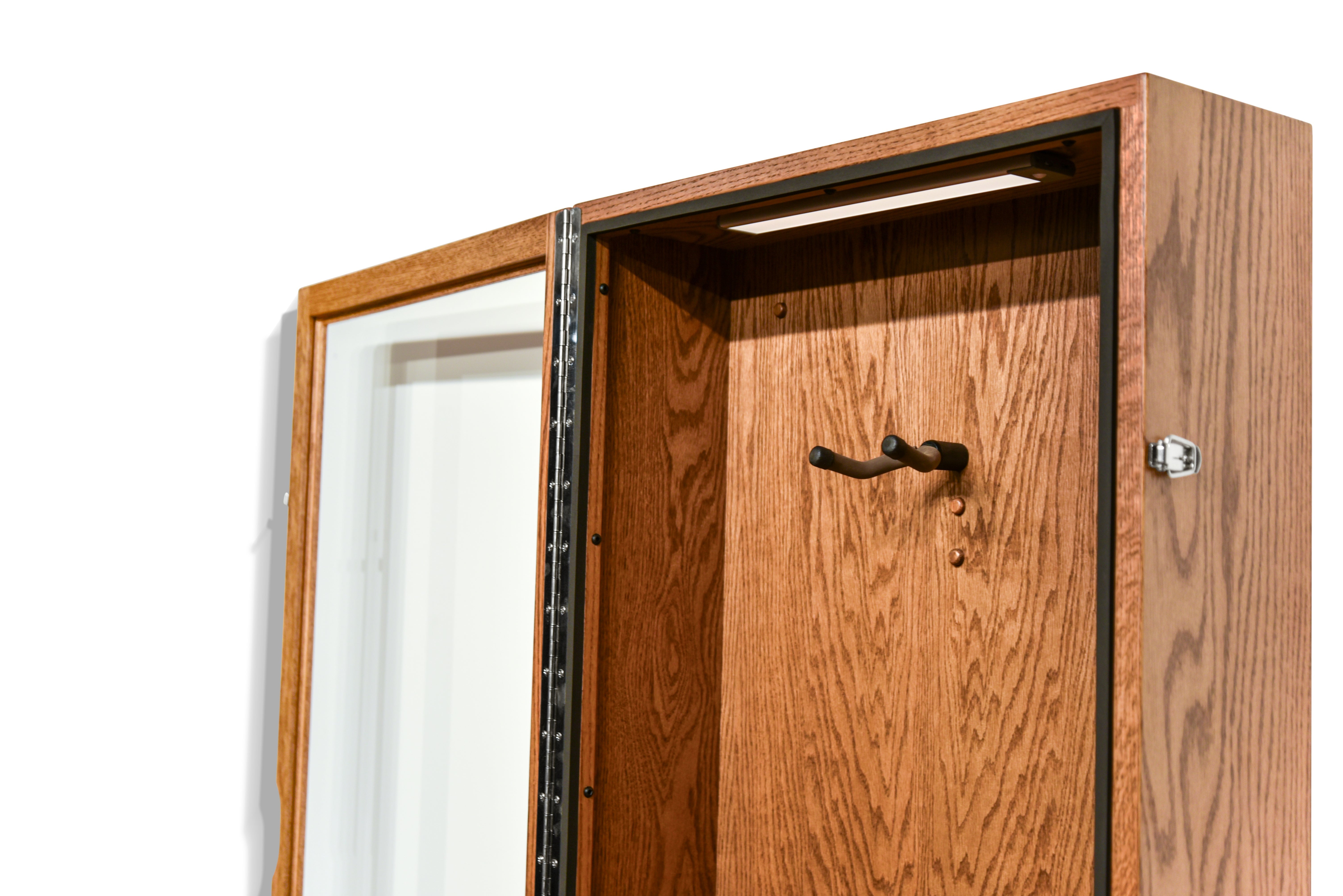 ClimaCase Rectangle Humidor - Red Oak with Golden Walnut Stain