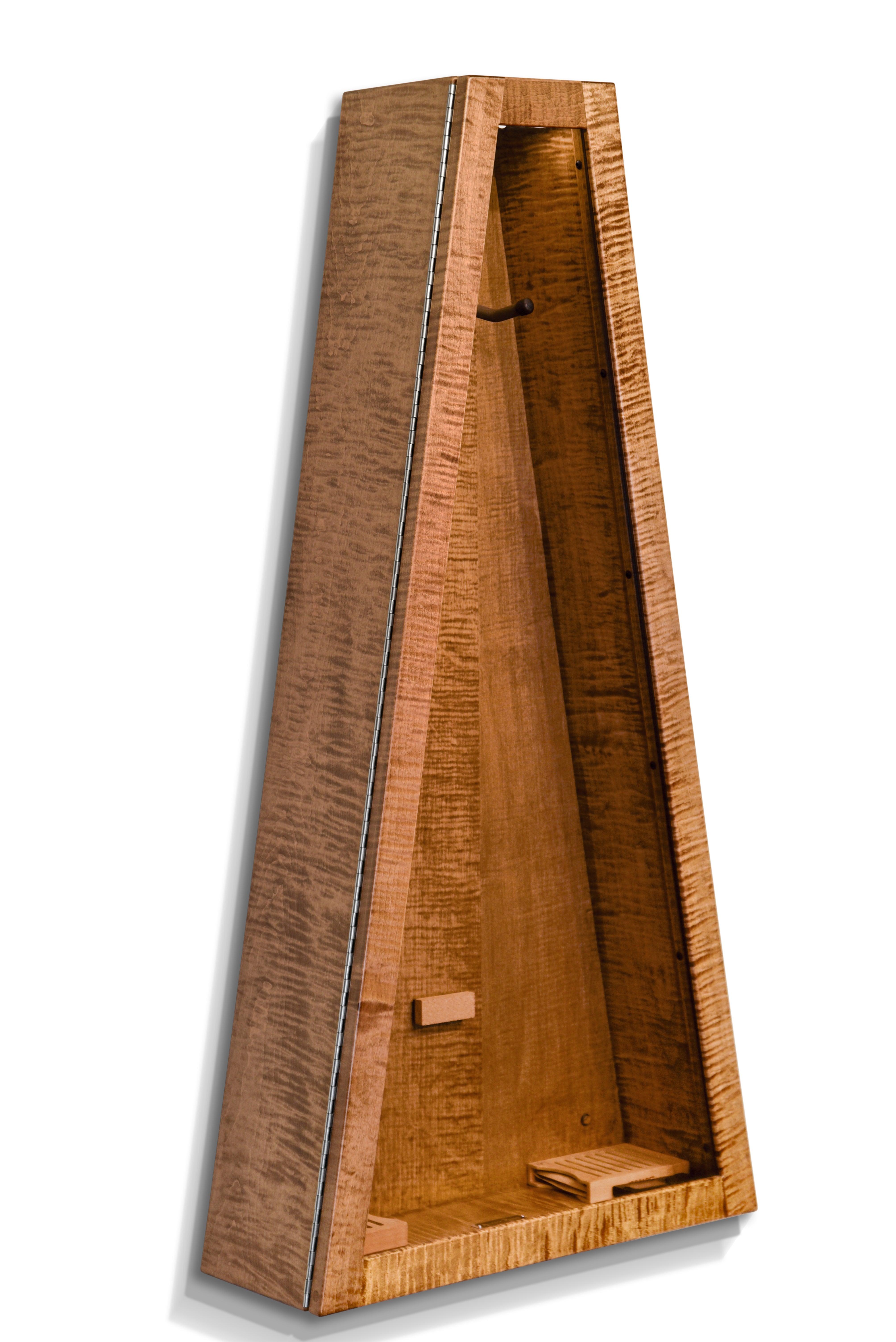 ClimaCase Triangle Humidor - Flamed Maple with Provincial Stain