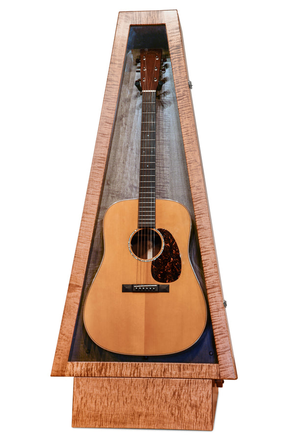 ClimaStand Triangle Humidor with Base - Flamed Maple With Provincial Stain