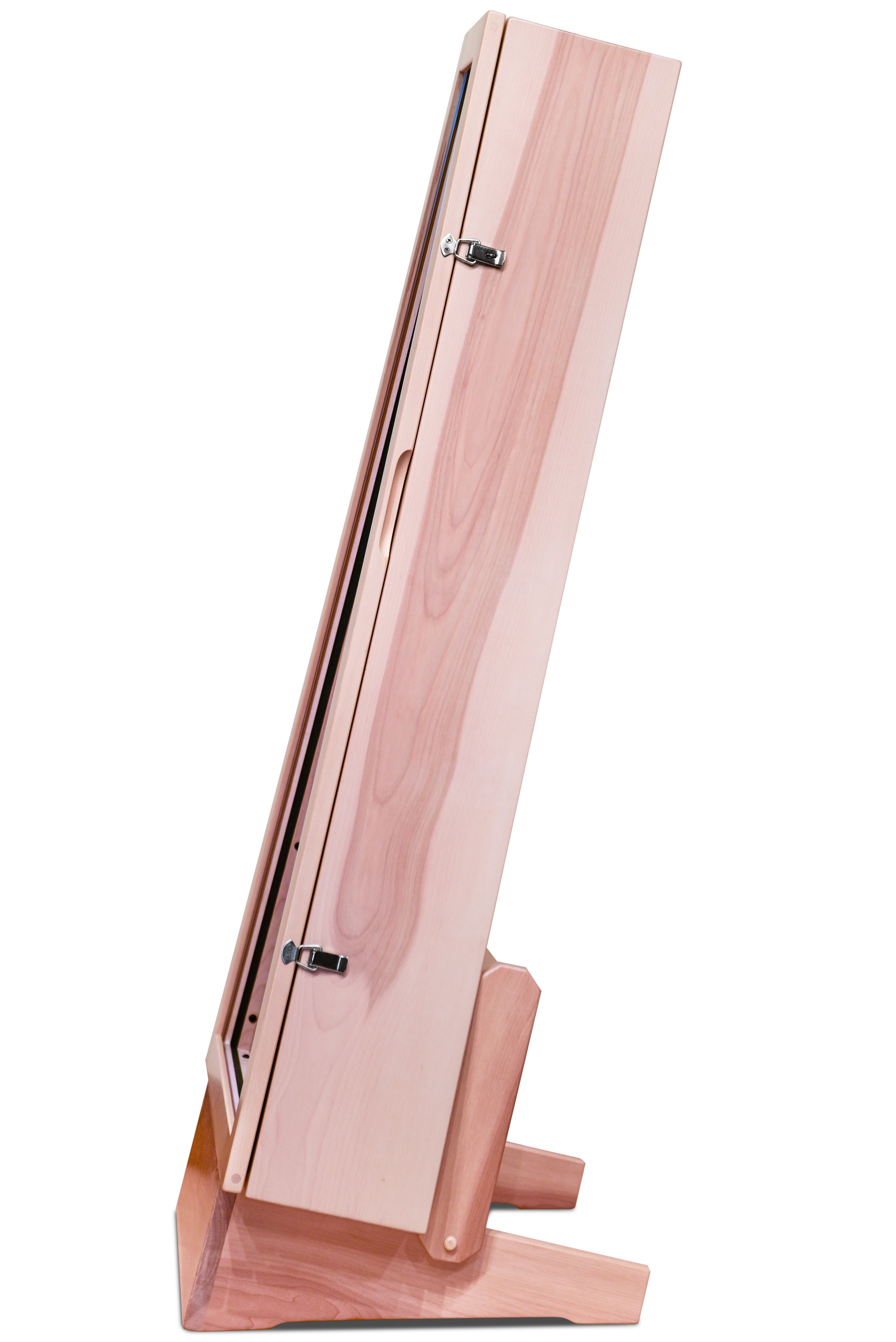 ClimaStand Triangle Humidor with Base - Birch with Campbell White Stain