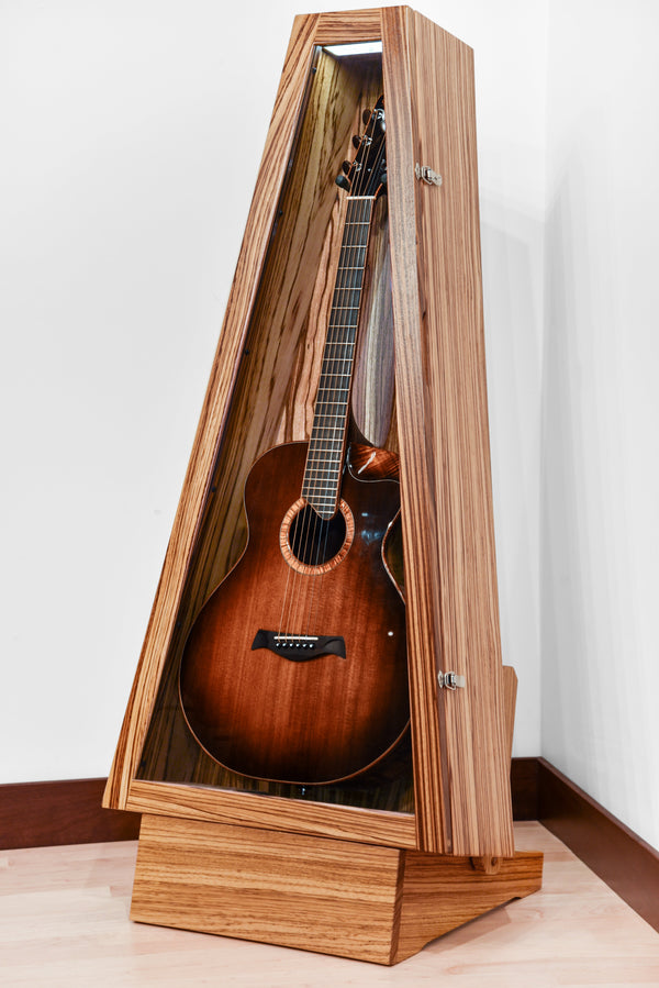 ClimaStand Triangle Humidor with Base - Zebrawood