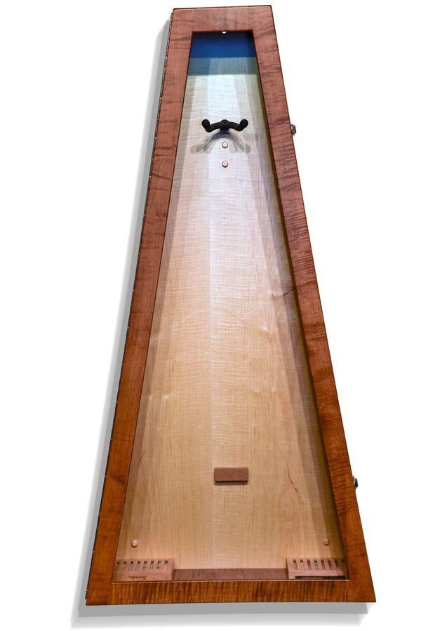 ClimaCase Triangle Humidor - Flamed Maple with Boston Stain and Natural Flamed Maple Back