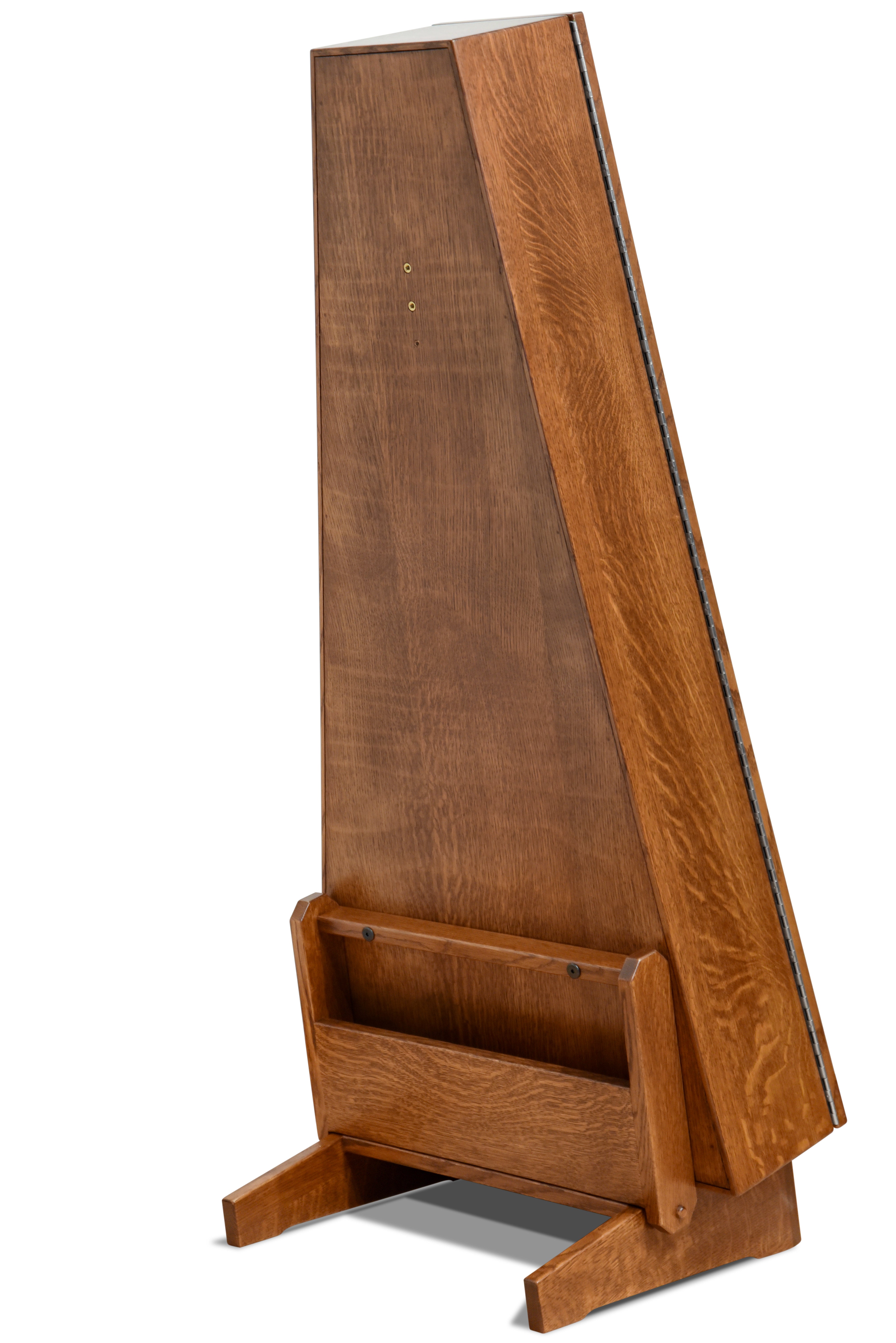 ClimaStand Triangle Humidor with Base - Quartersawn White Oak with Boston Stain