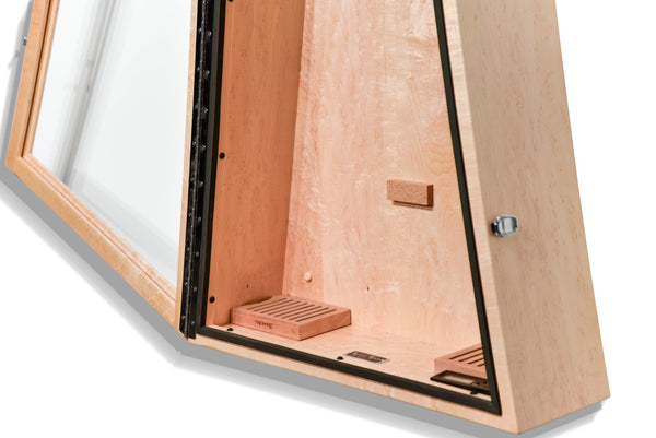 ClimaCase Triangle Humidor - Birdseye Maple