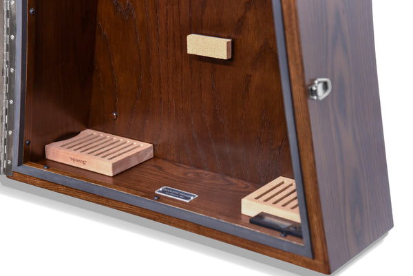 ClimaCase Triangle Humidor - Northern White Ash with Rich Tobacco Stain