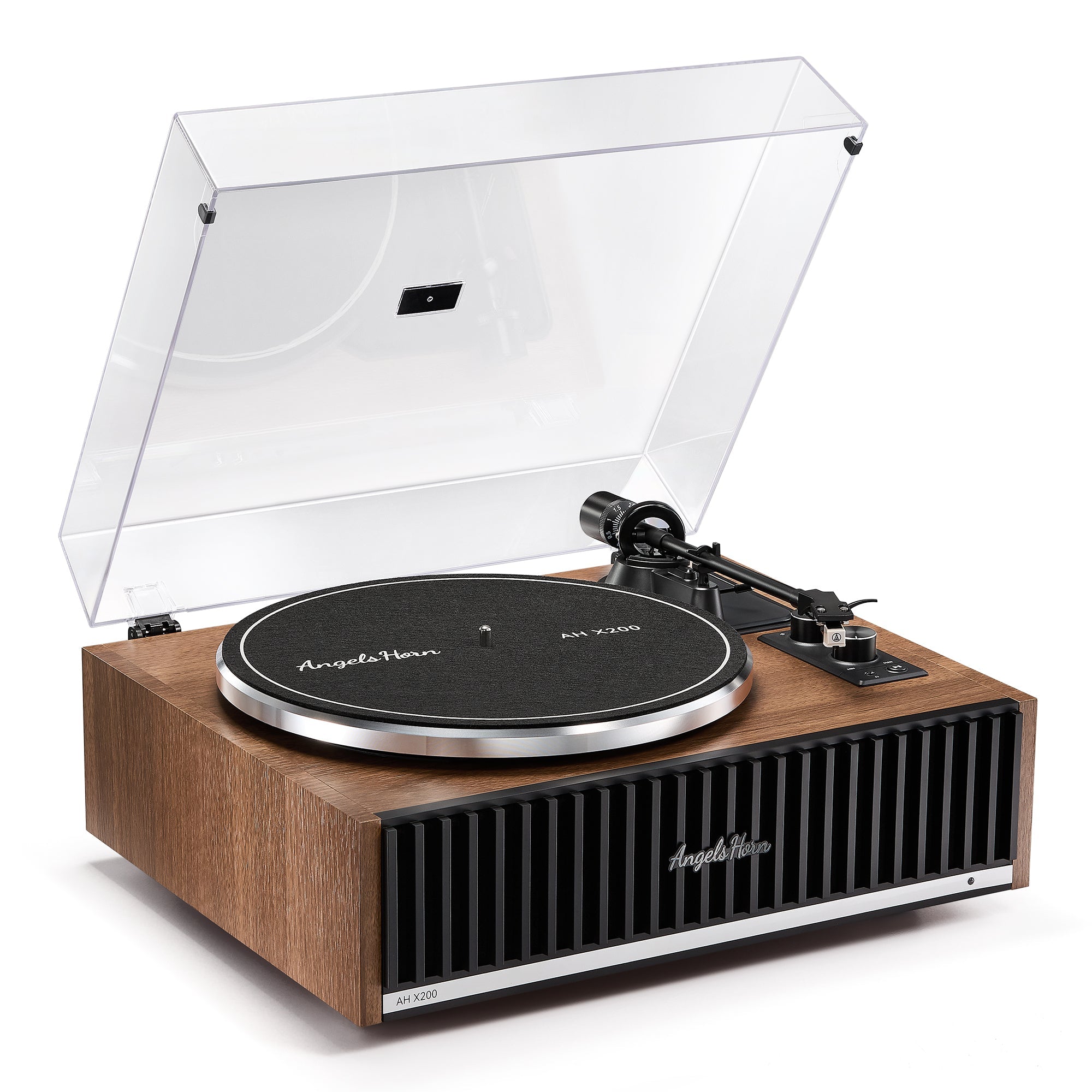 Angels Horn AH X200 turntable hi-fi system, mahogany