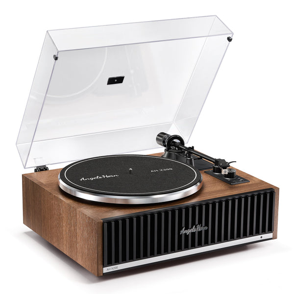Angels Horn AH X200 turntable hi-fi system, mahogany
