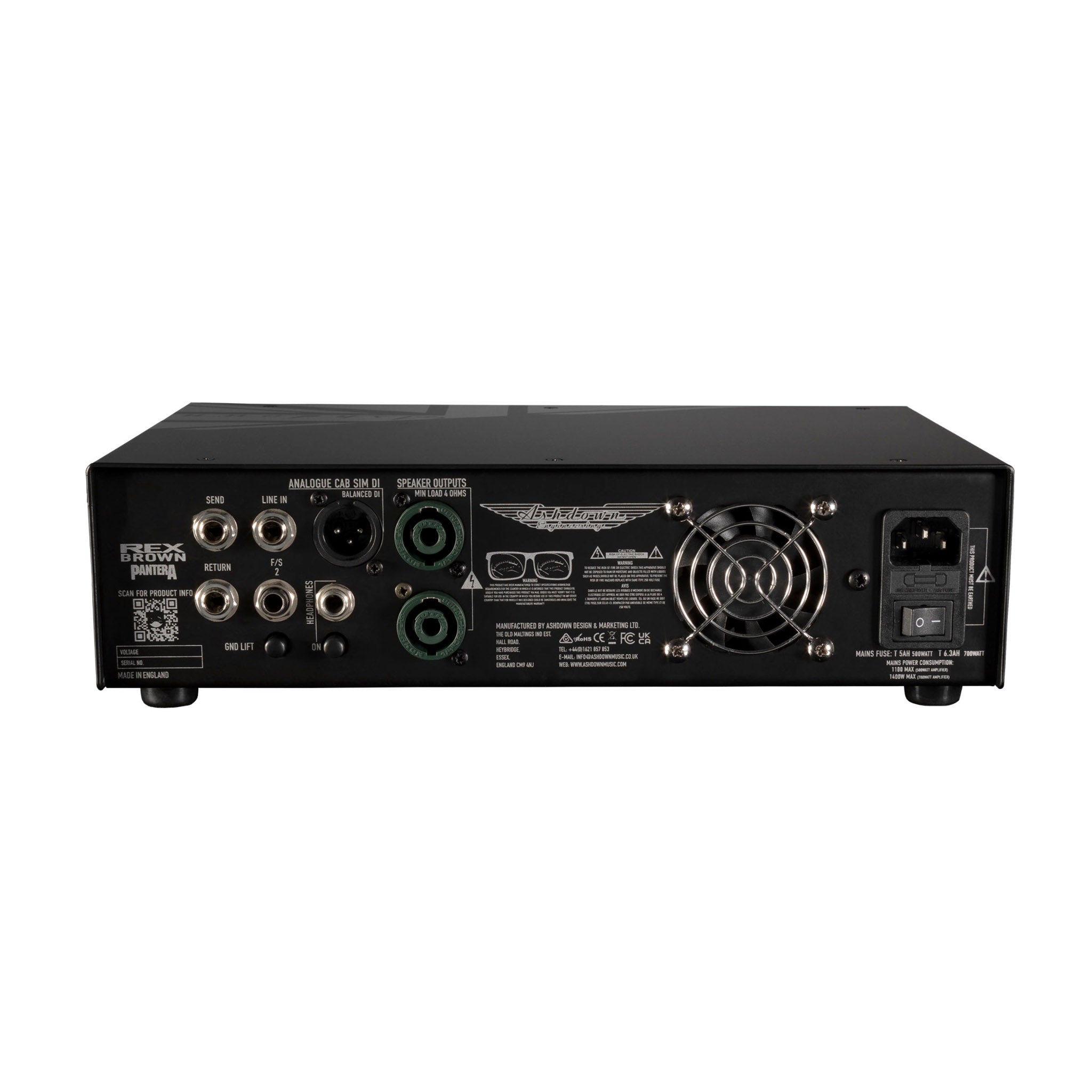 Ashdown RB-800 Rex Brown Signature 800W Bass Head – UK Made – Artist Series