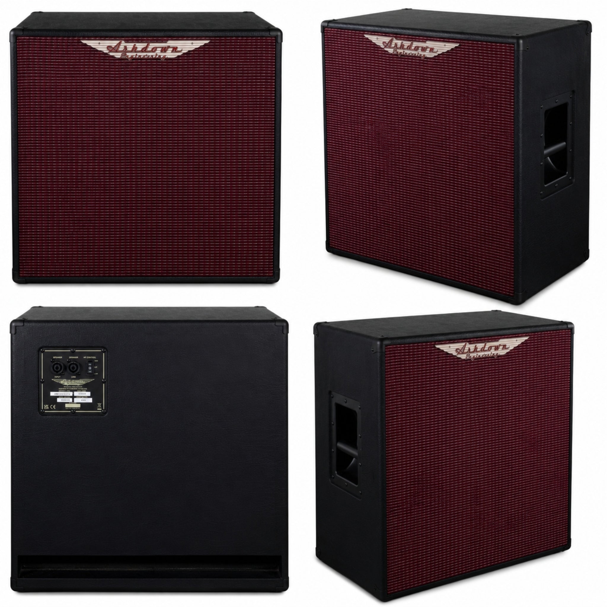 Custom Ashdown UK-ABM-410H EVO IV 4x10 Bass Cabinet – Oxblood Grill (UK Custom Shop)