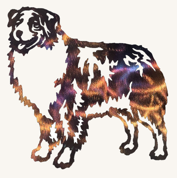 Australian Shepherd Full Body Metal Art