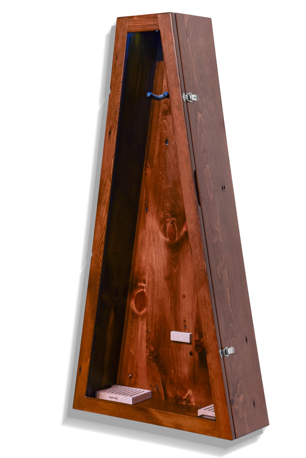 ClimaCase Triangle Humidor - 300 Year Old Reclaimed Wood with Boston Stain