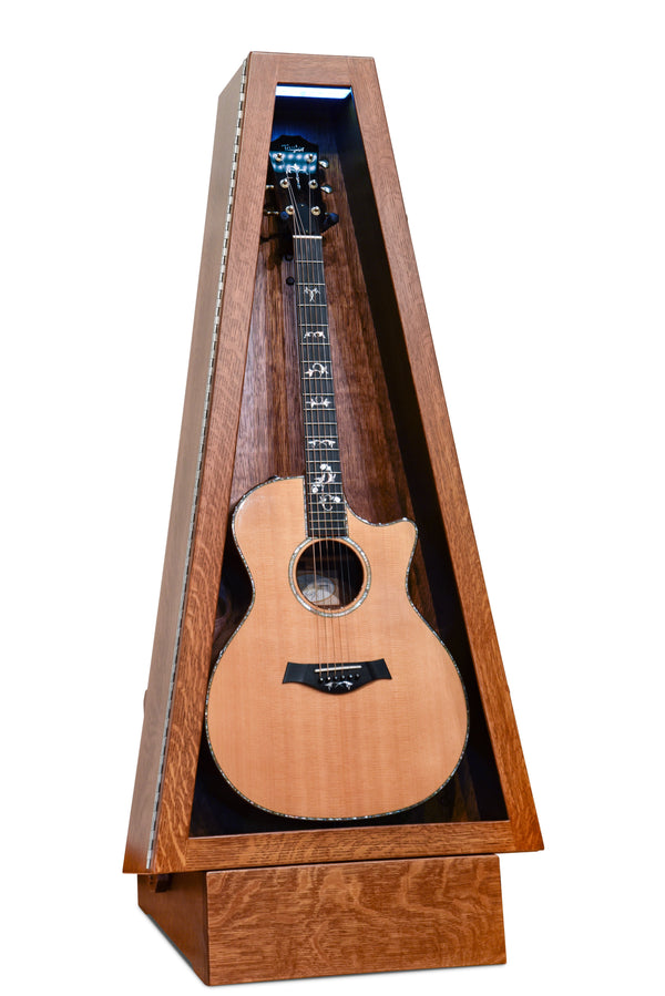 ClimaStand Triangle Humidor with Base - Quartersawn White Oak with Boston Stain