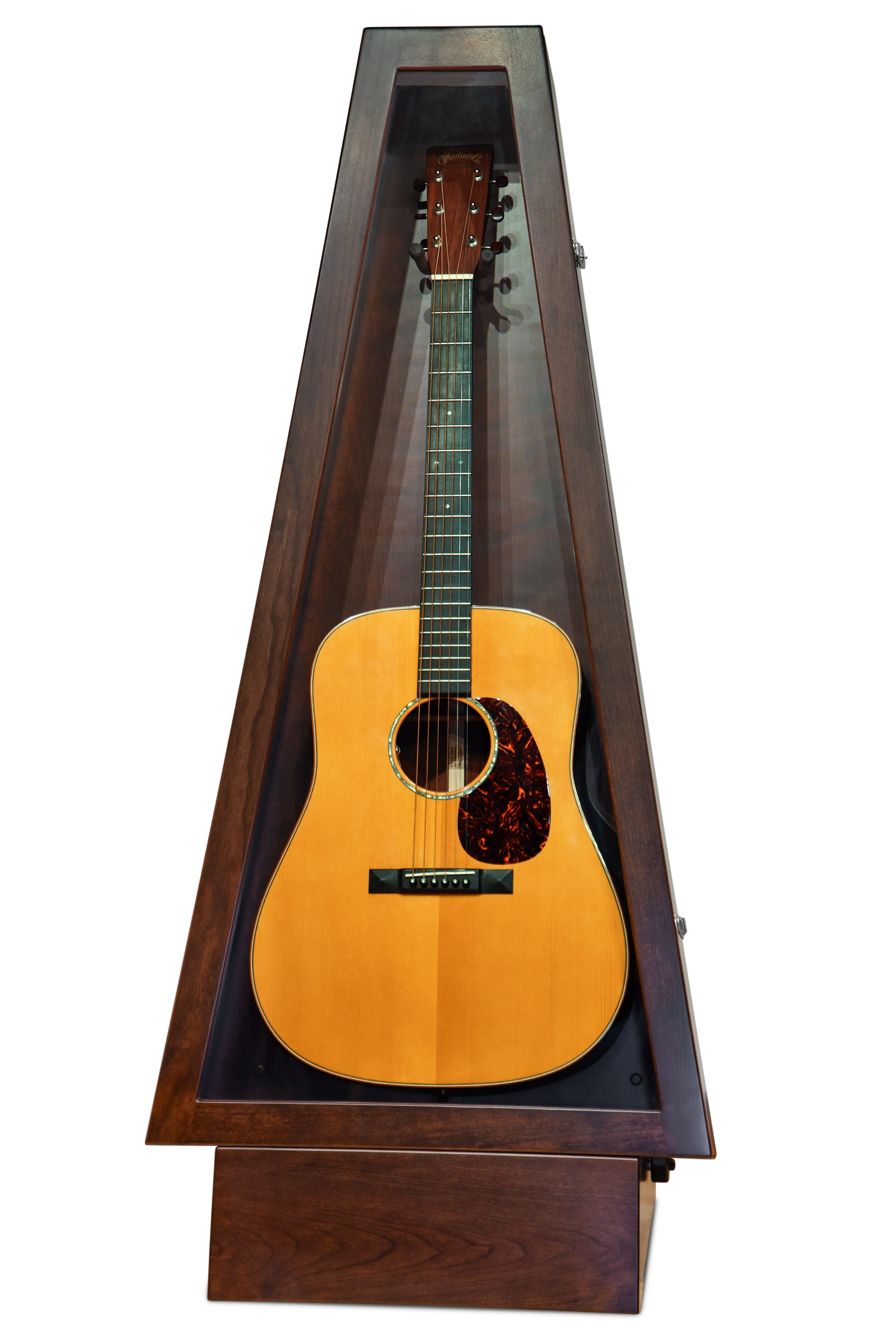 ClimaStand Triangle Humidor with Base - Cherry with Onyx Stain