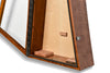 ClimaCase Triangle Humidor - Flamed Maple with Boston Stain and Natural Flamed Maple Back