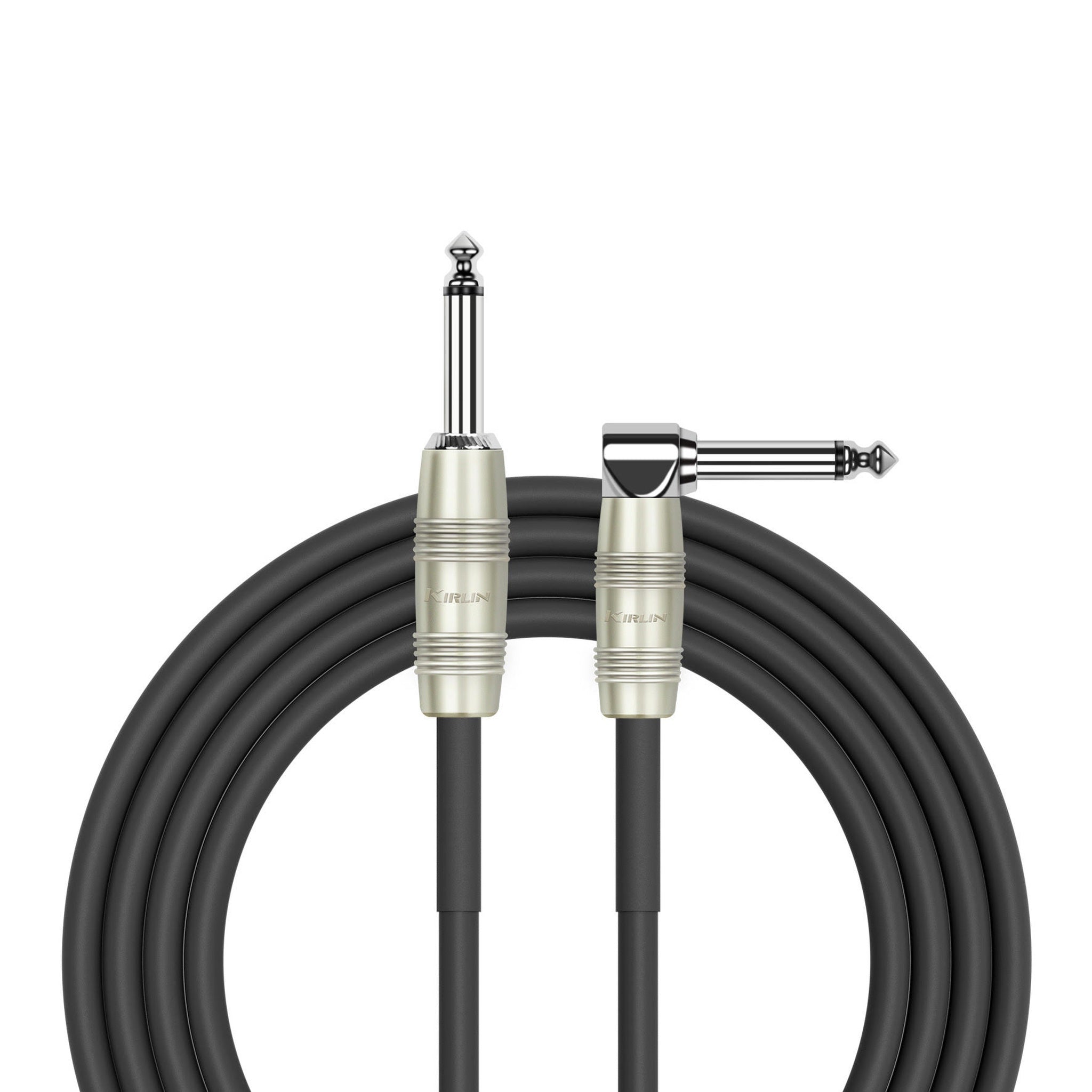 Kirlin IP-202 PR-15/BK 15' Instrument Cable – Straight to Right-Angle