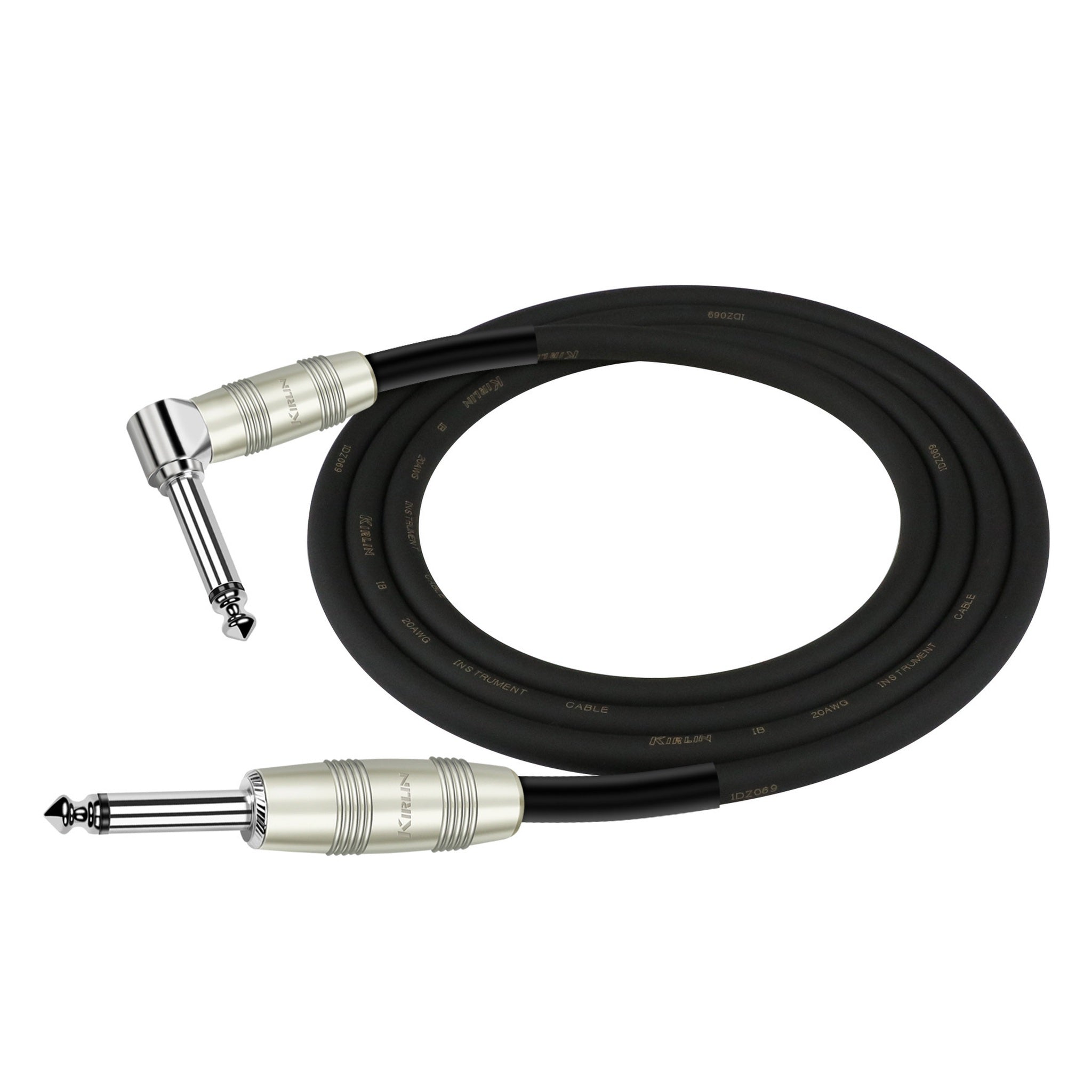 Kirlin IP-202 PR-15/BK 15' Instrument Cable – Straight to Right-Angle